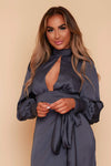 Lydia Open Back High Neck Top
