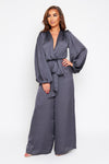 Zaire Silk Feel Loose Leg Jumpsuit