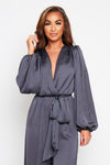 Zaire Silk Feel Loose Leg Jumpsuit