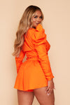Lyla Poplin Crop Top With Oversized Ruched Sleeves