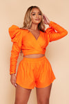 Lyla Poplin High Waist Shorts